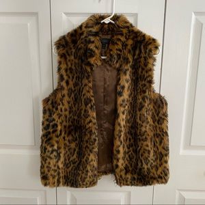 J. Crew Leopard Fur Vest
